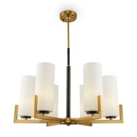 Kronleuchter Metall Glas B: 67 cm E27 Modern KAYA