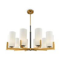 Kronleuchter Metall Glas E27 86 cm breit Modern KAYA