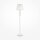 Stehlampe Metall Stoff 165 cm in Shabby Weiß Gold Weiß