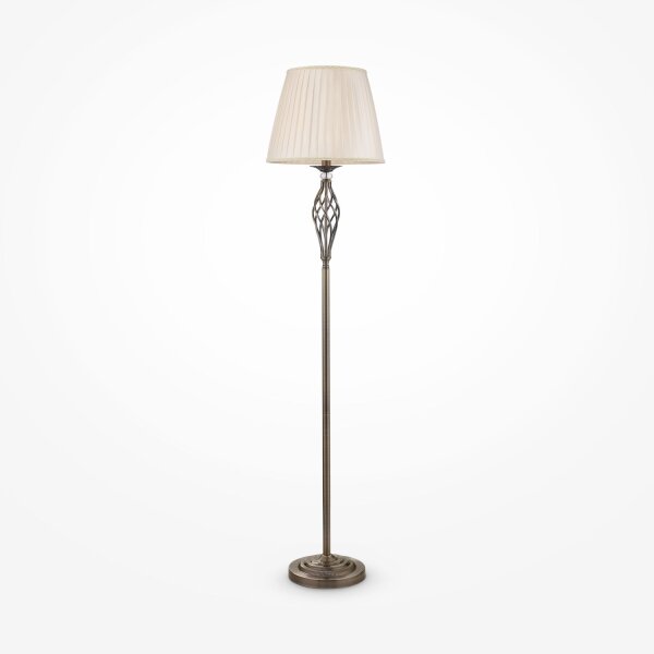 Stehlampe Metall Stoff E14 165 cm rund Klassisch LILJA