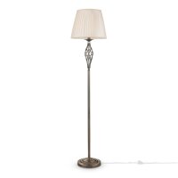 Stehlampe Metall Stoff E14 165 cm rund Klassisch LILJA
