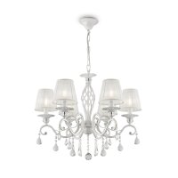 Hängeleuchte Metall Stoff 63 cm breit H: max. 116 cm
