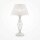 Nachttischlampe Metall Stoff E14 56 cm rund Klassisch