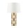 Designer Tischlampe Wei&szlig; Blattgold Antik 69cm hoch