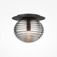 Deckenleuchte Metall Rauchglas Ø 35 cm rund E27...