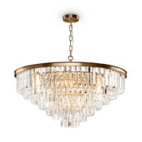 Hängeleuchte Metall Glas Ø 80 cm rund H: max....
