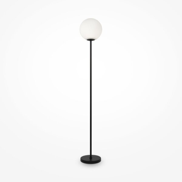 Stehleuchte Glas Metall E27 155 cm Schwarz Weiß Modern