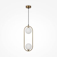 Hängelampe Metall Glas H: max. 204 cm in Messing...