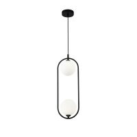 Hängelampe Glas Metall G9 H: max. 204 cm Schwarz...