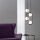 Hängelampe Glas Metall G9 H: max. 204 cm Schwarz Weiß