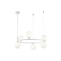 Pendelleuchte Metall Glas G9 B: 58 cm H: max. 184 cm