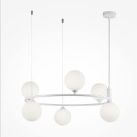 Pendelleuchte Metall Glas G9 B: 58 cm H: max. 184 cm