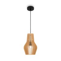 Hängeleuchte Holz Metall E27 Ø 30 cm H: max....