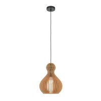 Hängelampe Metall Holz Ø 30 cm rund H: max....