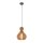 Hängelampe Metall Holz Ø 30 cm rund H: max. 342,5 cm