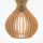Hängelampe Metall Holz Ø 30 cm rund H: max. 342,5 cm
