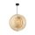 Pendelleuchte Metall Holz rund Ø 60 cm H: max. 362,5 cm