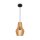 Hängelampe Metall Holz D: 20 cm H: max. 333,5 cm E27