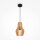 Hängelampe Metall Holz D: 20 cm H: max. 333,5 cm E27