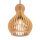 Pendelleuchte Metall Holz Ø 20 cm rund H: max. 329,5 cm