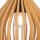 Pendelleuchte Metall Holz Ø 20 cm rund H: max. 329,5 cm