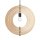 Pendelleuchte Metall Holz rund D: 43 cm Schwarz Beige