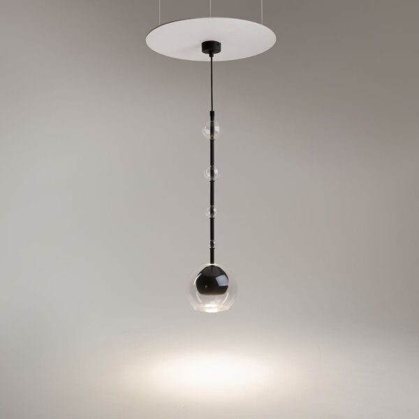 Hängelampe Metall Glas GU10 D: 16 cm H: max. 362,5 cm