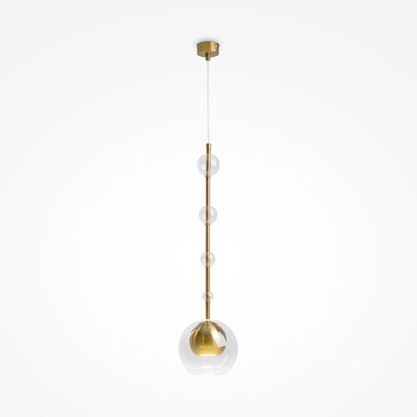 Hängeleuchte Metall Glas Ø 16 cm H: max. 362,5 cm GU10