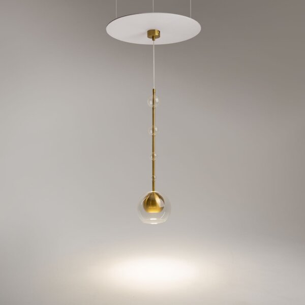 Hängeleuchte Metall Glas Ø 16 cm H: max. 362,5 cm GU10