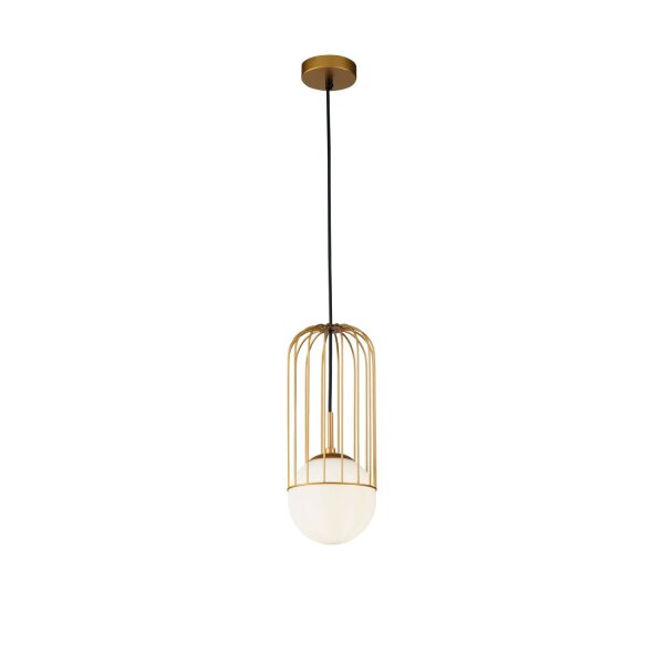 Hängeleuchte Metall Glas Ø 15 cm rund H: max. 170 cm