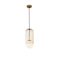 H&auml;ngeleuchte Metall Glas &Oslash; 15 cm rund H: max. 170 cm