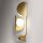 Wandlampe Metall Glas G9 H: 56,4 cm in Messing Weiß
