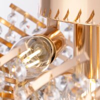 Deckenleuchte Metall Glas E14 rund Ø 41 cm in Gold...