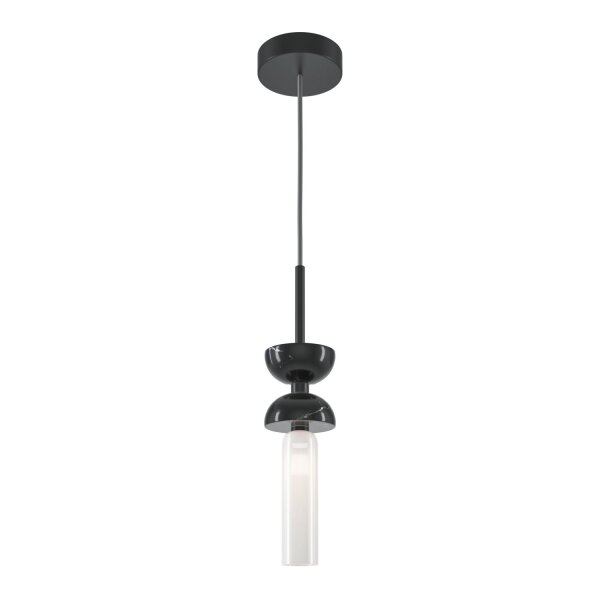 Hängeleuchte Metall Glas rund D: 10 cm H: max. 336,5 cm