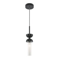 H&auml;ngeleuchte Metall Glas rund D: 10 cm H: max. 336,5 cm