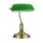 Bankerlampe Metall Glas E27 36 cm in Messing Grün MARC