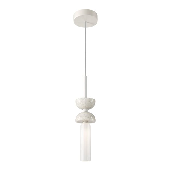 Hängelampe Metall Glas G9 D: 10 cm rund Modern MARIA