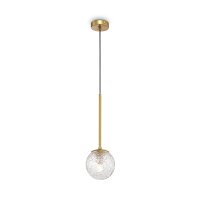 Hängelampe Glas Metall E27 Ø 15 cm rund H:...