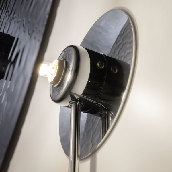 Wandlampe Glas Metall G9 Ø 40 cm H: 44,5 cm Chrom rund