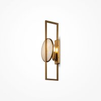 Wandleuchte Metall 48 cm hoch in Gold Weiß (Stein) E14