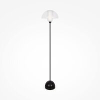 Stehleuchte Metall Glas E14 139 cm hoch Schwarz Weiß