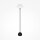Stehleuchte Metall Glas E14 139 cm hoch Schwarz Weiß