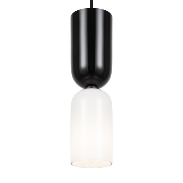 Hängelampe Metall Glas E14 rund Ø 8 cm H: max. 232 cm