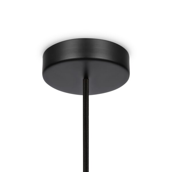 Pendelleuchte Metall Glas rund D: 8 cm H: max. 232 cm