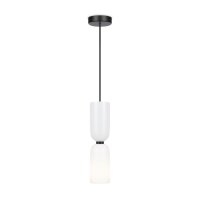 Pendelleuchte Metall Glas rund D: 8 cm H: max. 232 cm