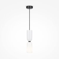 Pendelleuchte Metall Glas rund D: 8 cm H: max. 232 cm