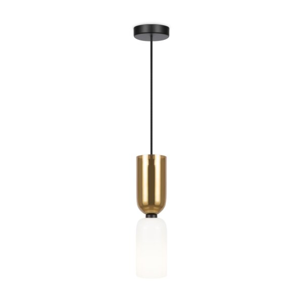 Hängelampe Metall Glas E14 rund D: 8 cm H: max. 232 cm