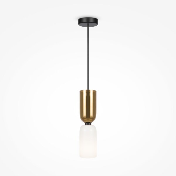 Hängelampe Metall Glas E14 rund D: 8 cm H: max. 232 cm