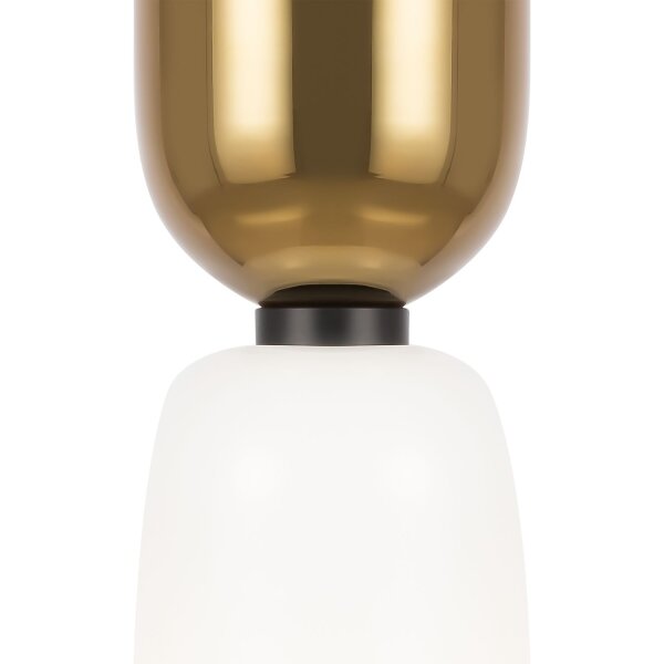 Hängelampe Metall Glas E14 rund D: 8 cm H: max. 232 cm