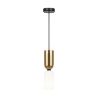 H&auml;ngelampe Metall Glas E14 rund D: 8 cm H: max. 232 cm